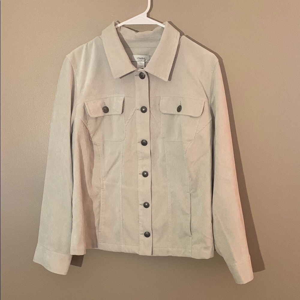 💛$15 CJ Banks Cream Jean Jacket